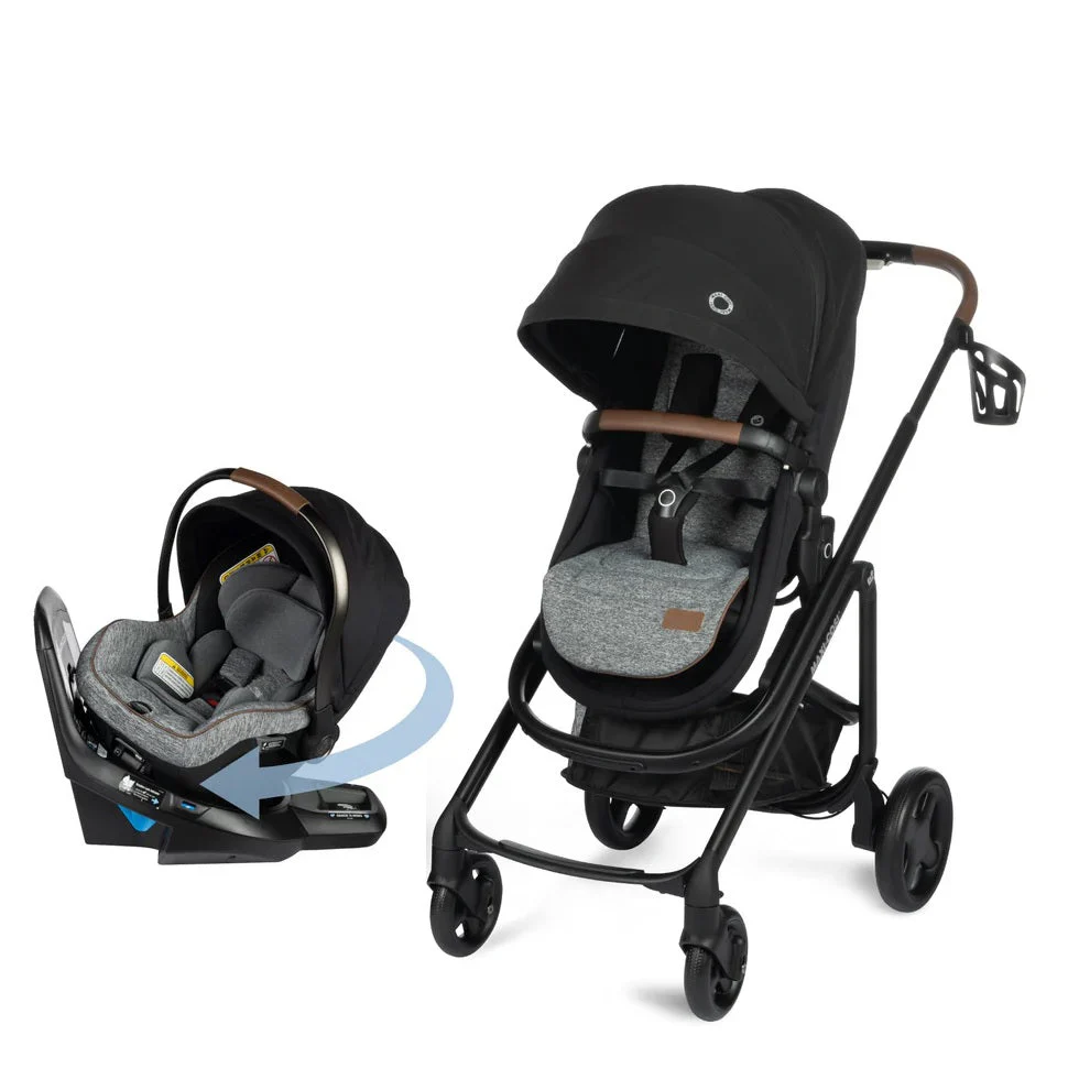 Tayla™ Max Peri™ 180° Rotating Infant Car Seat Travel System in Onyx Wonder