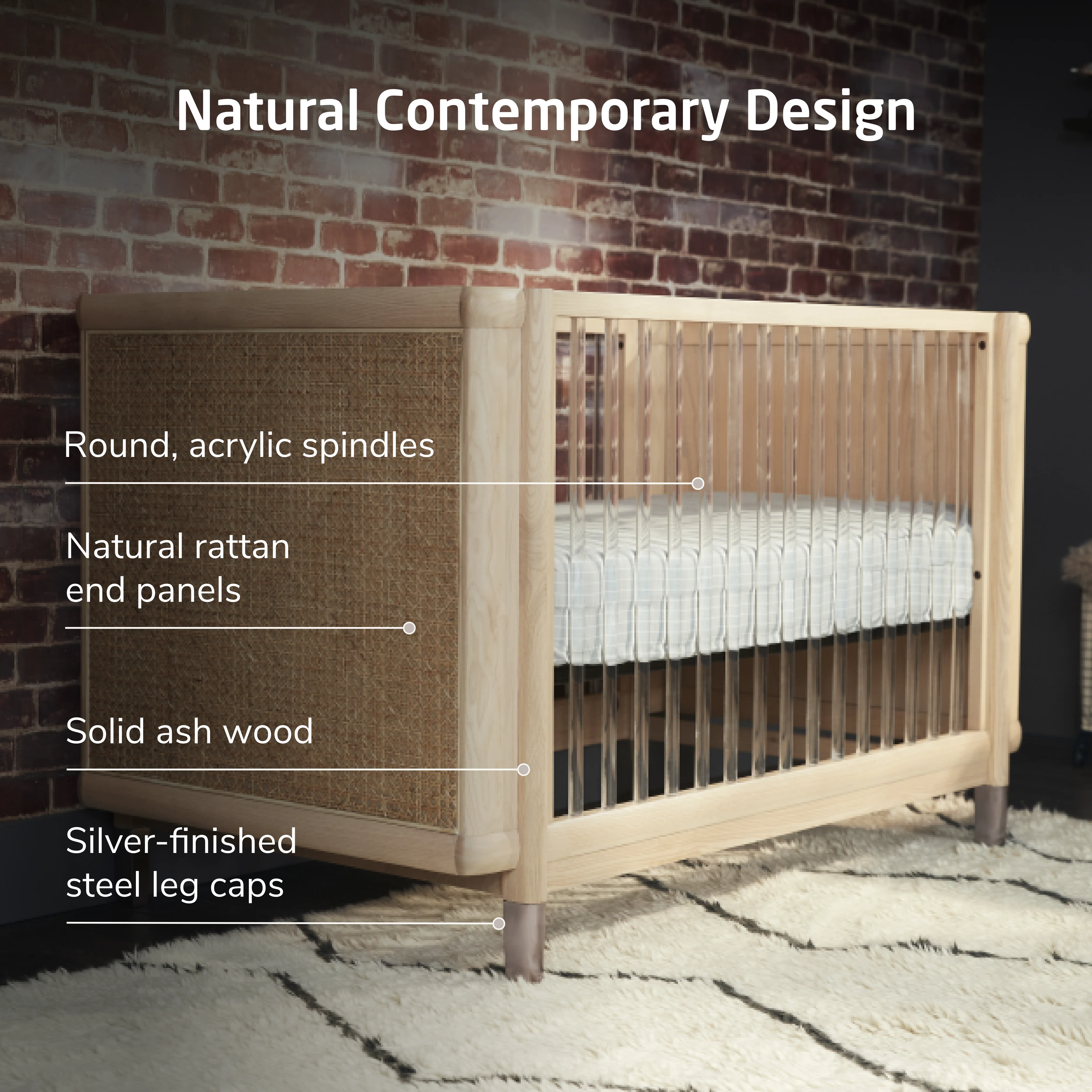 206-brisa-4-in-1-convertible-crib-with-toddler-bed-daybed-conversion-kit-5.webp Brisa 4-in-1 Convertible Crib with Toddler Bed/Daybed Conversion Kit