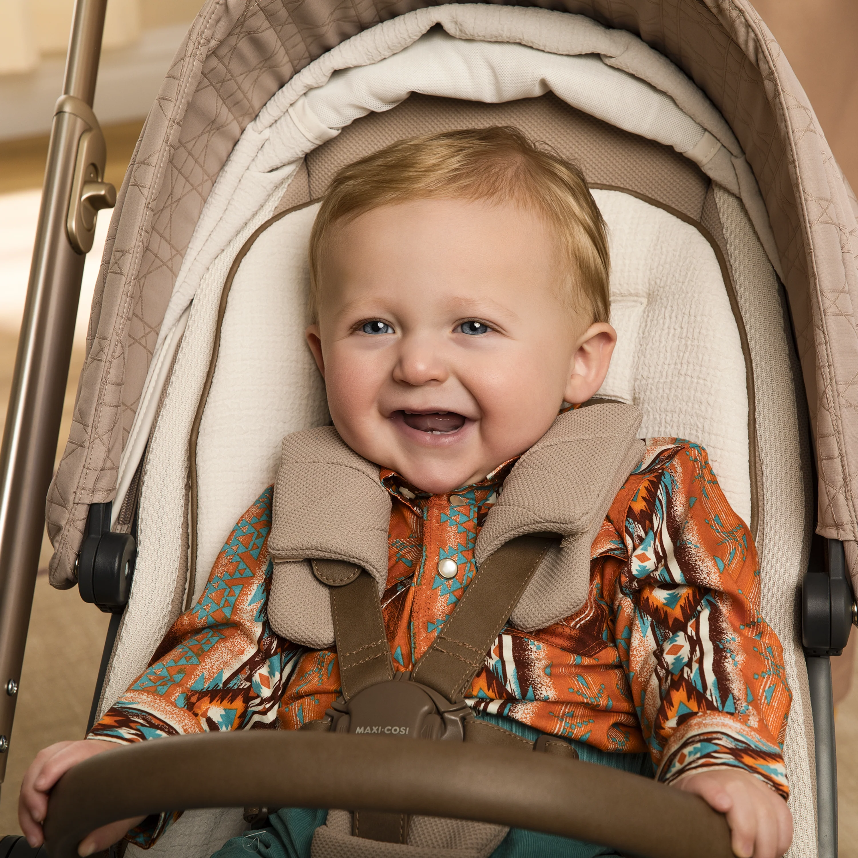 Tana 360° Rotating Modular Stroller with Carriage Accessory in Natural Heritage